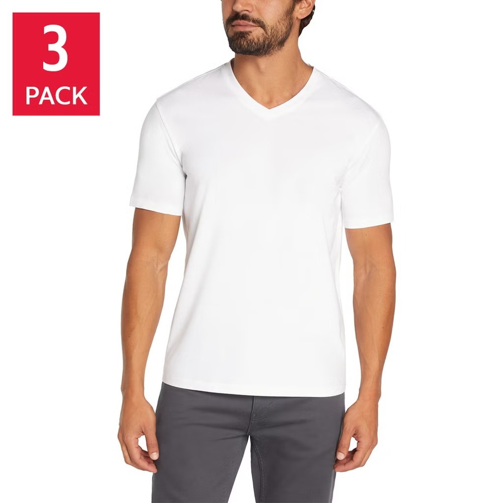 Banana Republic Men's V-Neck Tee, 3-pack, White, Size: Medium, New
